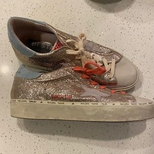 Metallic Golden Goode Hi Star Platform Sneaker